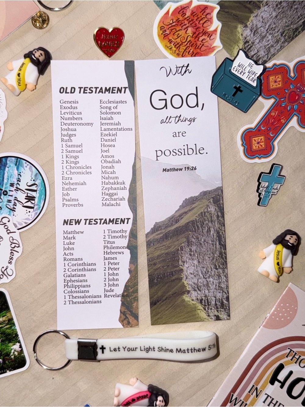Christian Gift Goody Bags, EnamelPins, Stickers, Keychains Etc